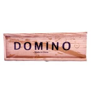 Wooden Domino Set in Wooden Storage Box Classic Family Game Sealed New